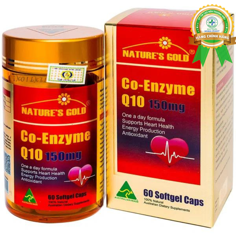 VIên uống Co-Enzyme Q10 150mg Natures Gold bảo vệ tim mạch (60 viên)